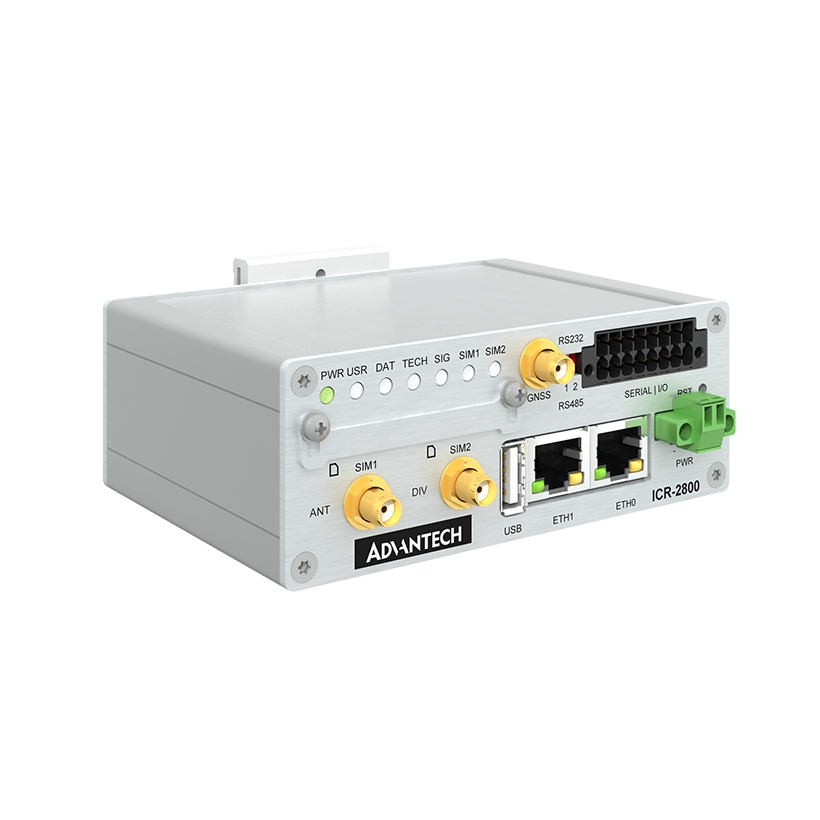 ICR-2800, EMEA, 2x Ethernet, 2× RS232/RS485, USB, GPS, Metal, EU ACC